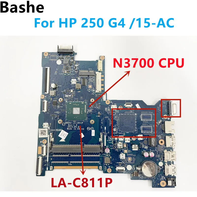 

For HP 250 G4 /15-AC laptop integration motherboard LA-C811P With N3700 CPU 816434-001 tested 100% OK fast delivery