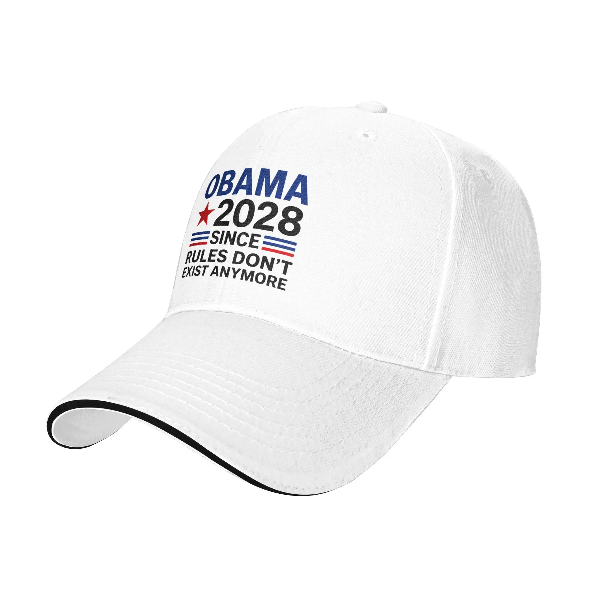 Obama 2028 Since Rules Don't Exist Anymore Baseball Cap Hiking Fishing Hip Hop Hats Men Women Streetwear Print Baseball Caps
