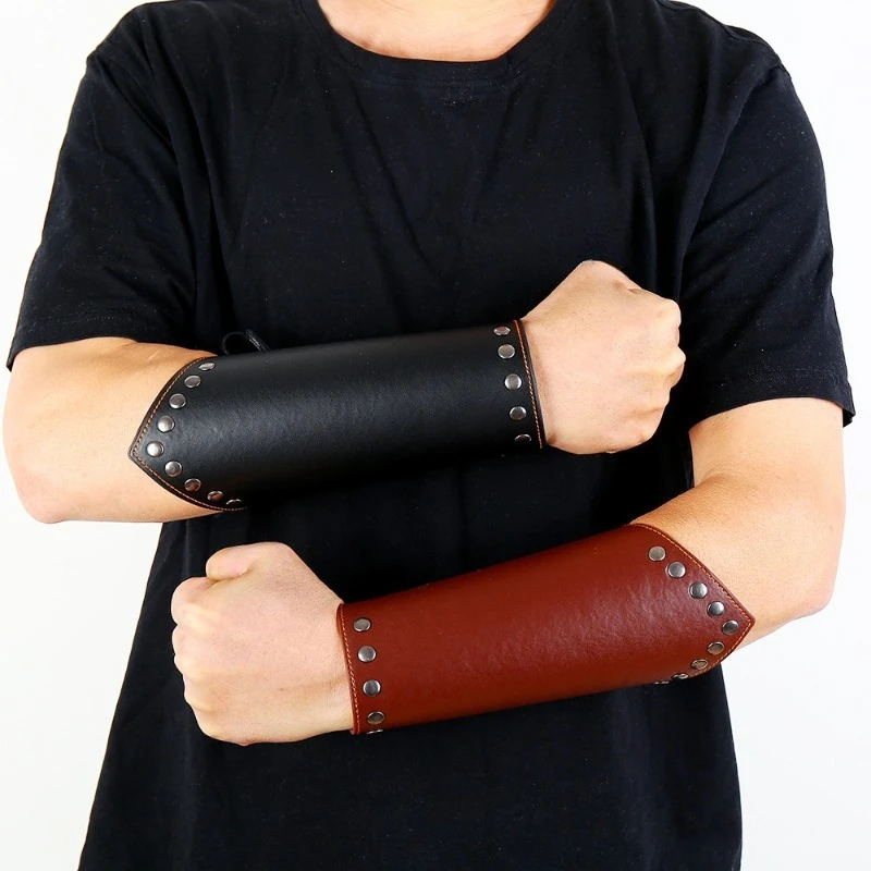 protetor-de-braco-de-couro-estilo-punk-europeu-e-americano-com-rebites-protetor-de-pulso-masculino-de-couro-protetor-de-braco-simples-e-com-personalidade