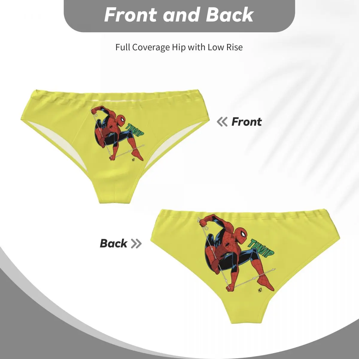 Custom Mens Spiderman Thwip Men Brief Panties Male Soft Underwear Underpants