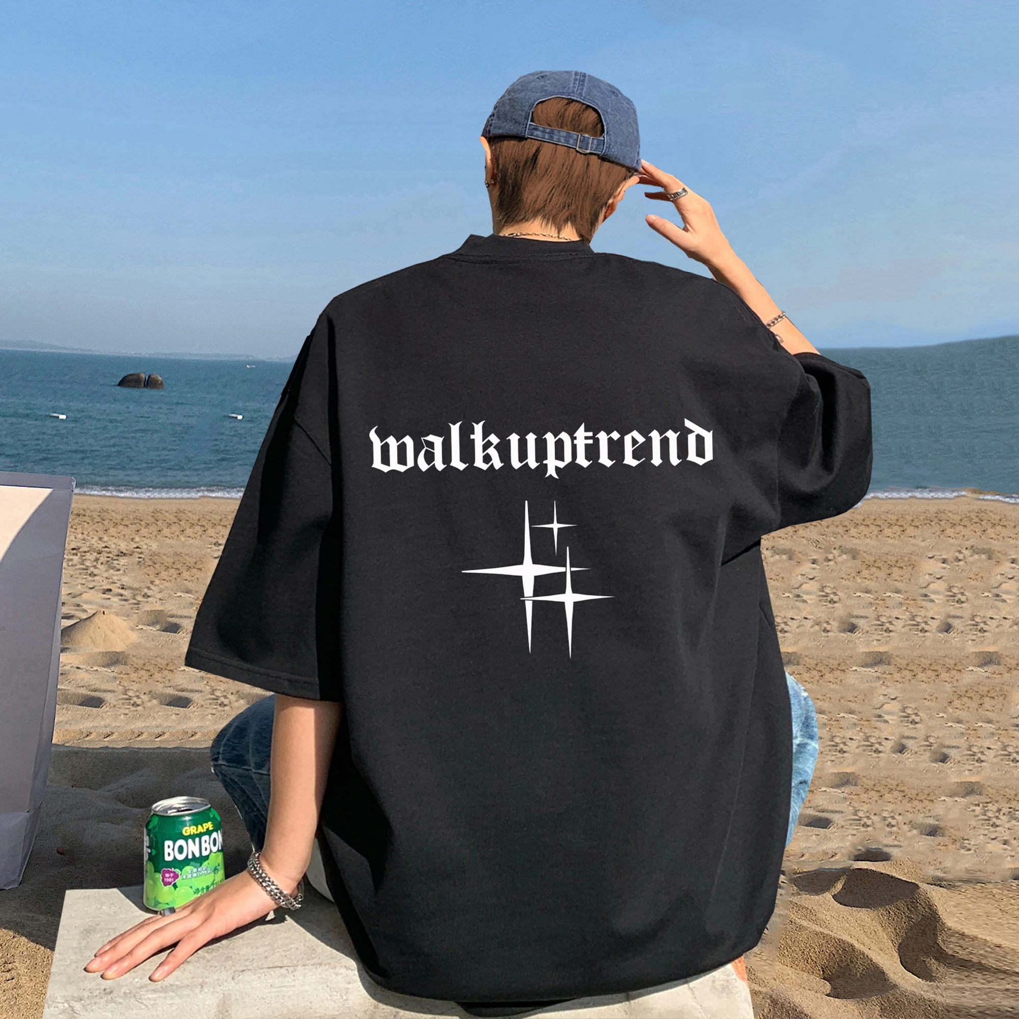 

Y2K Streetwear Cotton T-shirt for Men Short Sleeve Casual Loose Top Tees Ropa Hombre O-neck 2024 Summer Oversized T Shirt Men