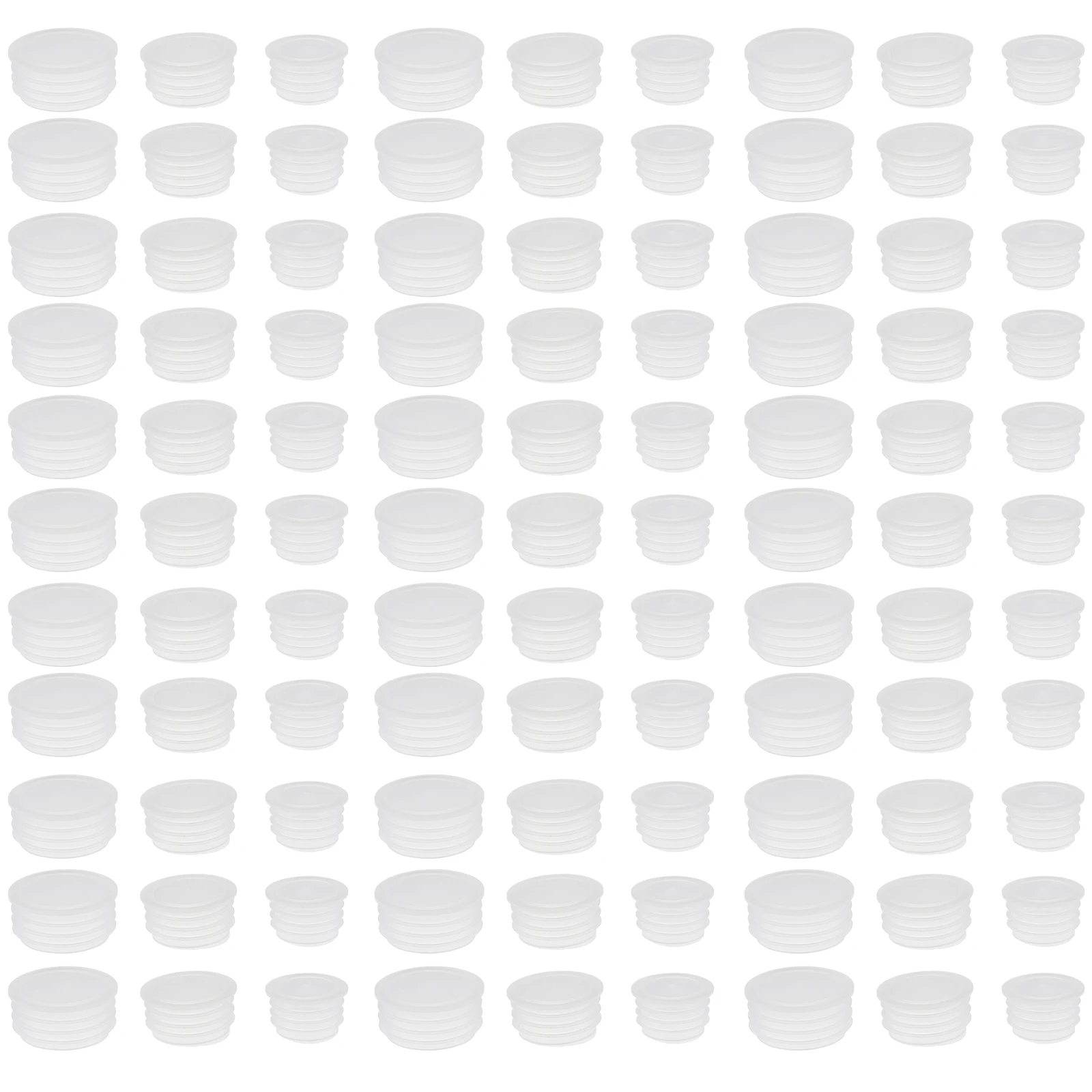 

300pcs Plastic Bottle Caps Dustproof Plugs for Essential Oil Containers Reusable Transparent Bulk
