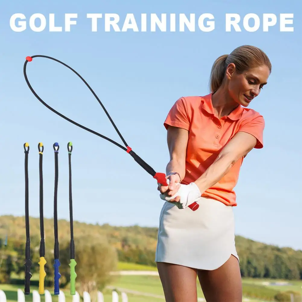 Golf Swing Training Rope Golf Swing Training Aid Rope Trainer Equipment Golf Exercise For Arm Strength Training With Storage Bag