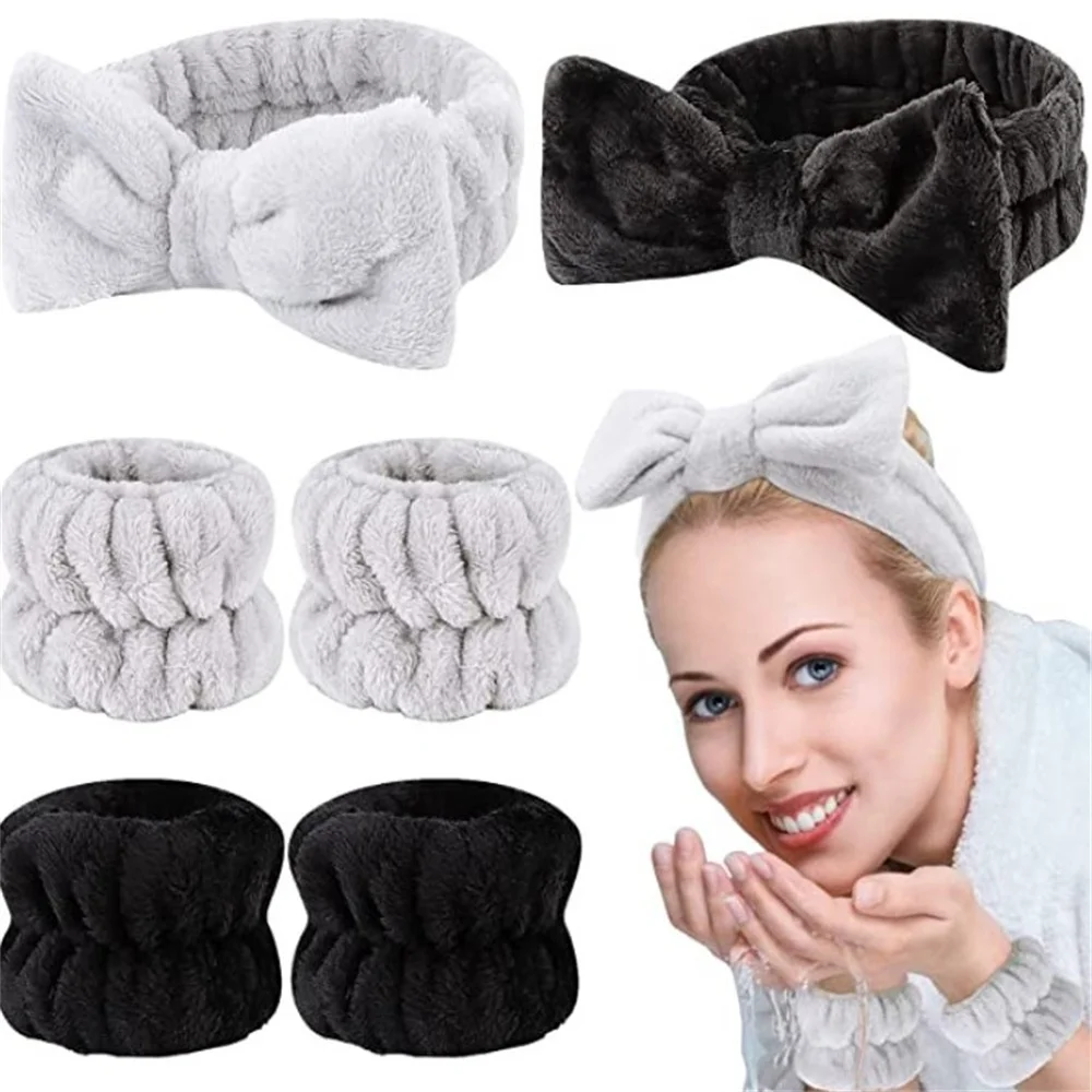 3pcs Wash Face Wristband Headband Set Skin Care Tools Facial Makeup Remover Washing Face Wrist Band Spa Yoga Absorbent Sweat