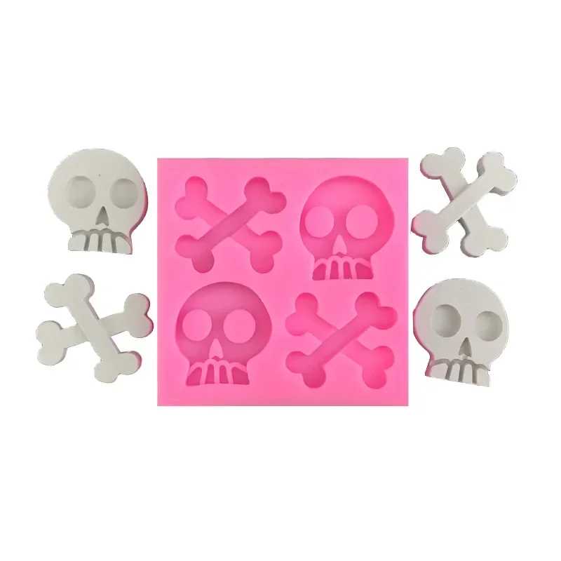 Silicone Molds Cake Decoration Tools Cake Baking Tools Skull Moulds Christian Rose Chocolate Fandont Mold Silica Gel Mould