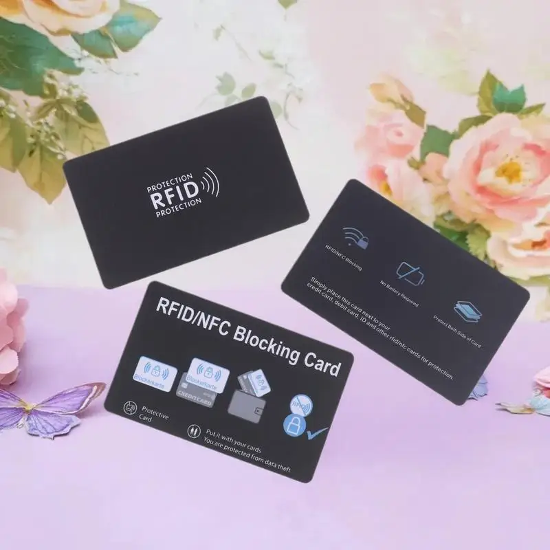 1/5 قطعة حافظة بطاقة حجب NFC/RFID: واقي مضاد للقشط لبطاقات الخصم/الائتمان وأمن الهوية