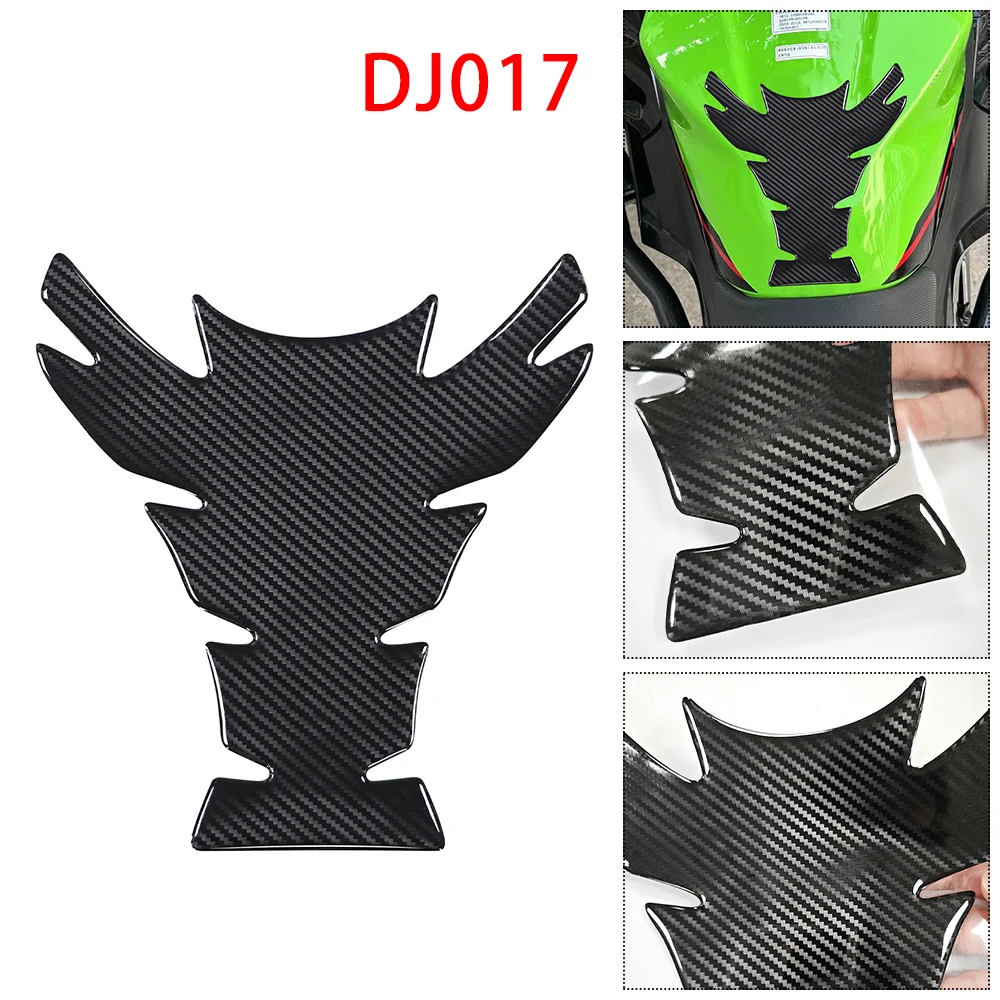 Motorcycle Carbon Fiber 5D Tank Pad Stickers Oil Gas Protector Decoration Universal Cafe Racer Old School