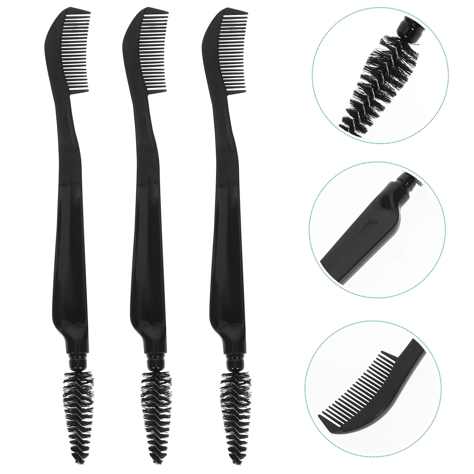 10 Pcs Eyebrow Comb and Eyelash Brush with Double Ends Makeup 2-in-1 Tool Dense Plastic Miss Multipurpose