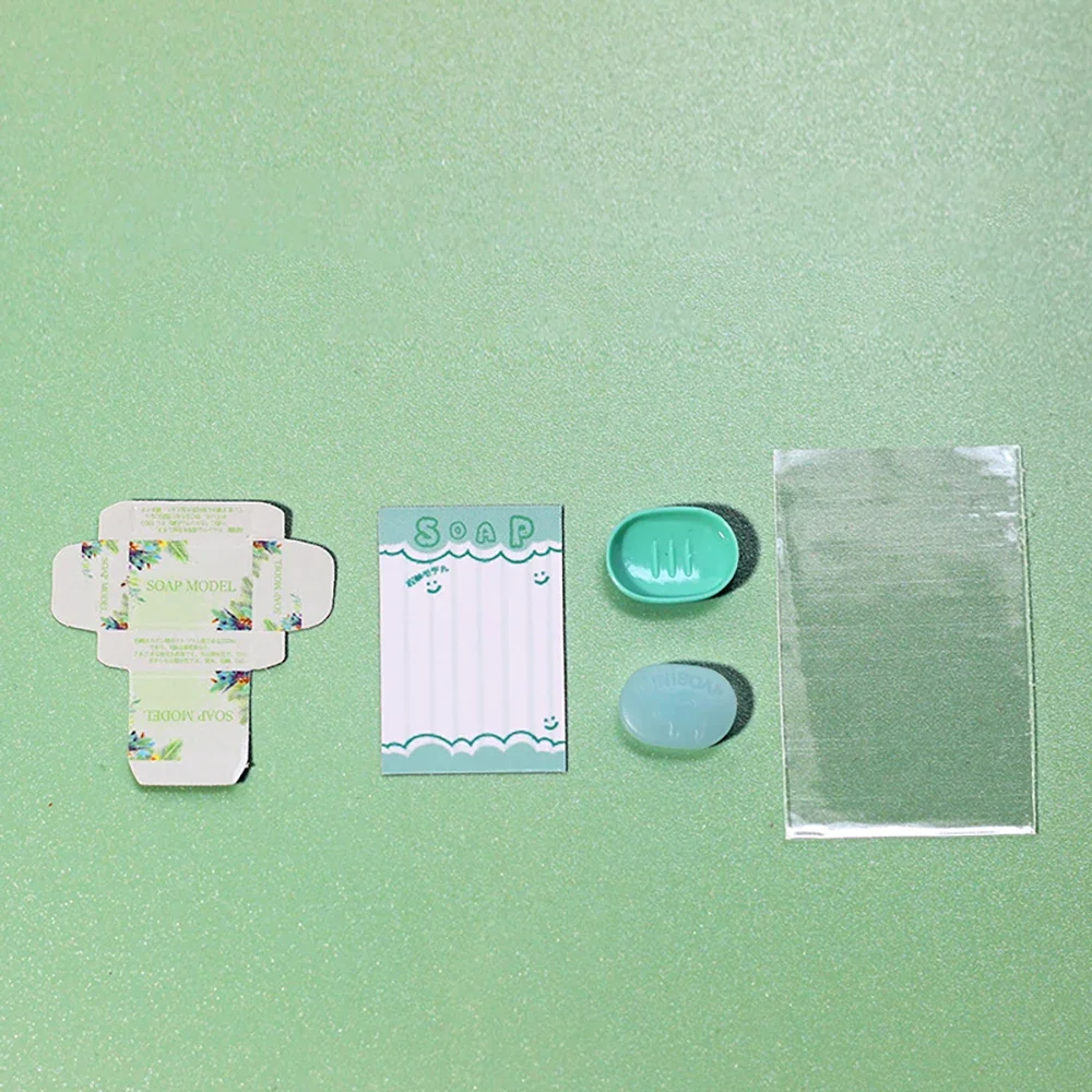1/12 Puppenhaus Zubehör Miniatur DIY Seife mit Box Mini Handwaschseife Modell für Puppenhaus Dekoration OB11