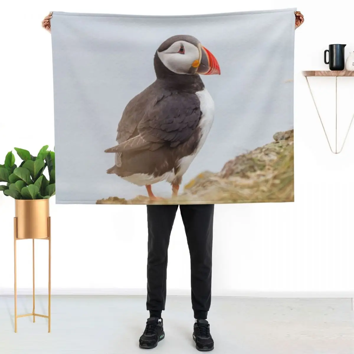 Atlantic Puffin #1 Throw Blanket Soft Plush Plaid For Decorative Sofa Winter beds Cute Thins valentine gift ideas Blankets