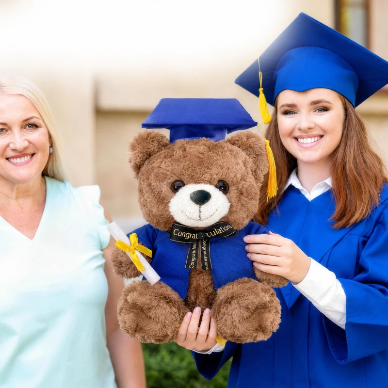2026 Personalized Graduation Bear Gift Cute Plush Toy for College High School Masters Degree 5th 8th Grade Graduation