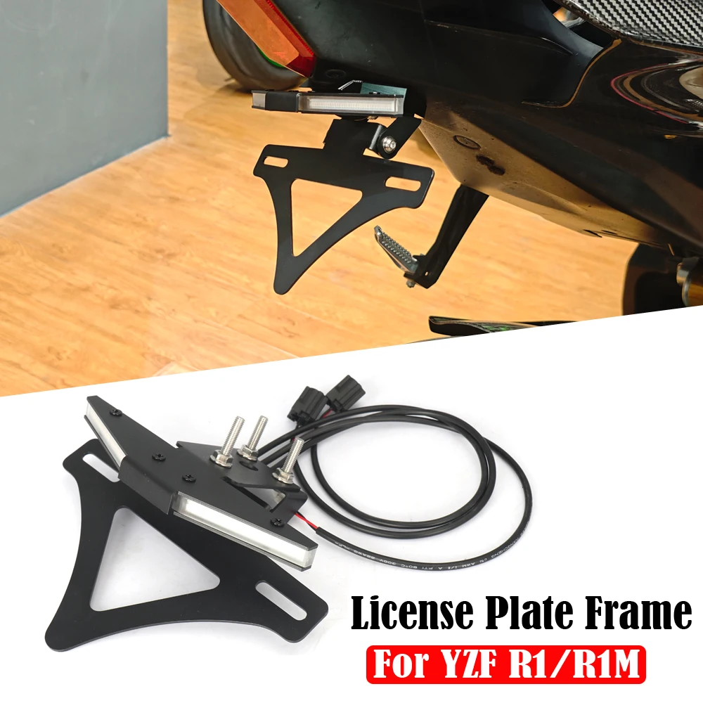 

2025 New Motorcycle Accessories Rear Tail Frame License Plate Holder Tail Wing Frame Kit For YAMAHA YZF R1 YZF-R1 2021-2024