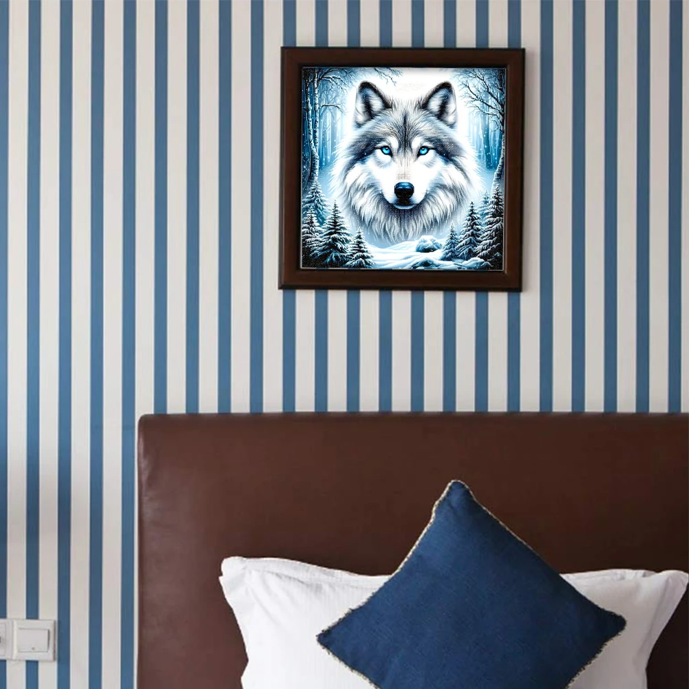 

5D DIY Full Round Drill Diamond Painting Wolf Kit Home Decor Art Craft 40x40cm