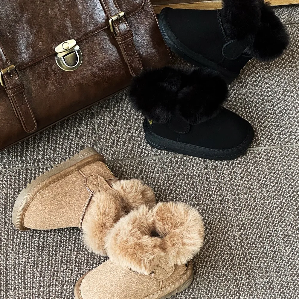 العلامة التجارية الطفل حذاء الثلوج 2025 الخريف جديد حذاء قطني للأطفال مع سميكة المخملية حذاء طفل خطوة حذاء موضة فتاة الأحذية بوتاس نينا #3