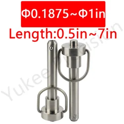 YK112 Dia:0.5~7in Factory Sale Ball Lock Pin Stainless Steel Usable Length:0.25~1in Quick Release Pins With Ring Handle