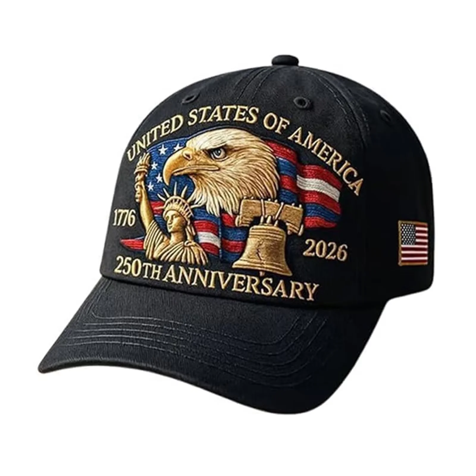 US 250th Anniversary Cap Adjustable Retro Washed Patriotic Cap US 250th Anniversary Tribute Hat Trucker Hat for Men & Women