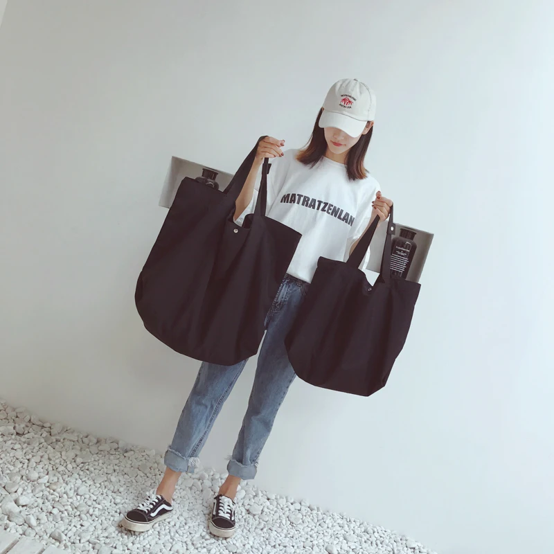 

Очень большая холщовая сумка Capaci, женская легкая простая сумка для переезда, модная ручная сумка на одно плечо, водонепроницаемая...