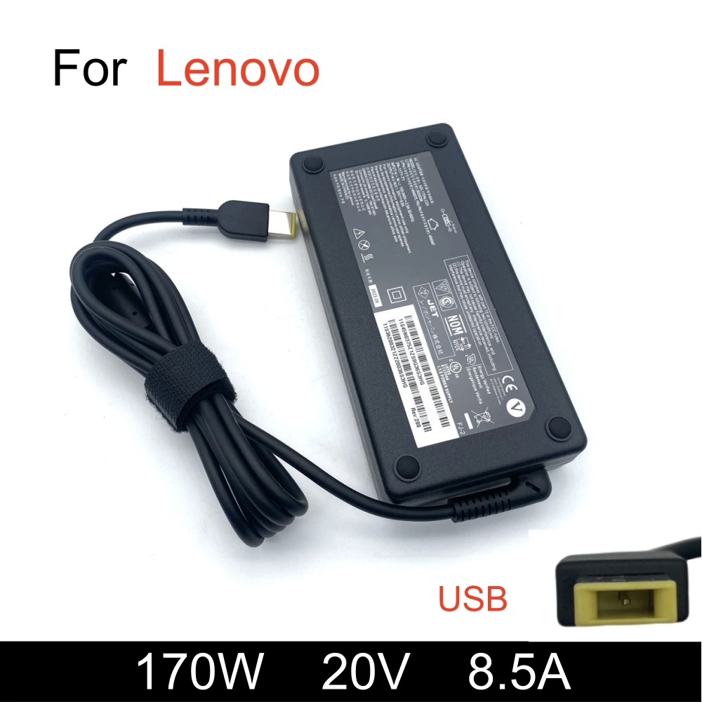 

Original 170W 20V 8.5A USB AC Adapter For Lenovo ThinkPad W540 W541 P50 P70 Y7000P Laptop Charger ADL170NLC3A