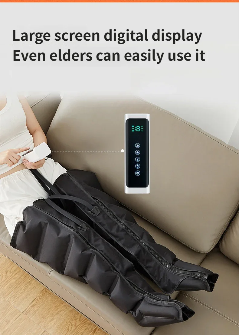 Legs Massage Electric Foot and Leg Massager with 6 Chambers 3 Gears 3 Modes Pump Full Foot & Leg