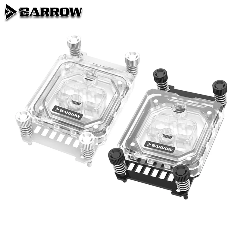 Blok wodny procesora Barrow dla AMD AM5 AM4 / AM3+ / AM3 / FM2, 5V ARGB 3PIN AURA SYNC Whaite Black