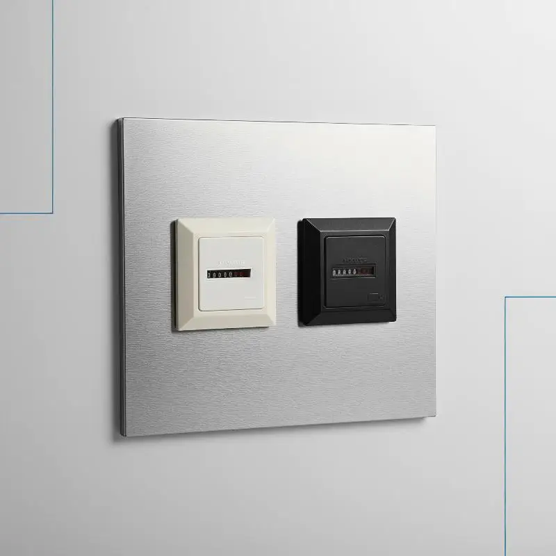 1 PCS HM-1 Timer Square Counter Digital 0-99999.99 Gauge 0.3W AC220-240V / 50Hz AC Hour Meter Hourmeter