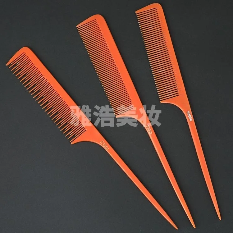 Anti-Static Electric Wood Comb Hairdressing Heat-Resistant Formica PointyTtail Professional Barber Comb Men's Hair Flat Comb