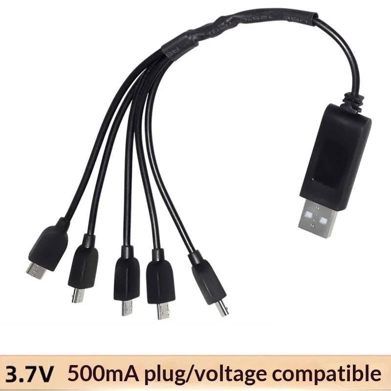 10pc 5 In 1 Micro Usb Charging Cable 3 7 V Lithium Battery Charger For Drone Accessories High Speed 5 V 2 A 500 Ma Output