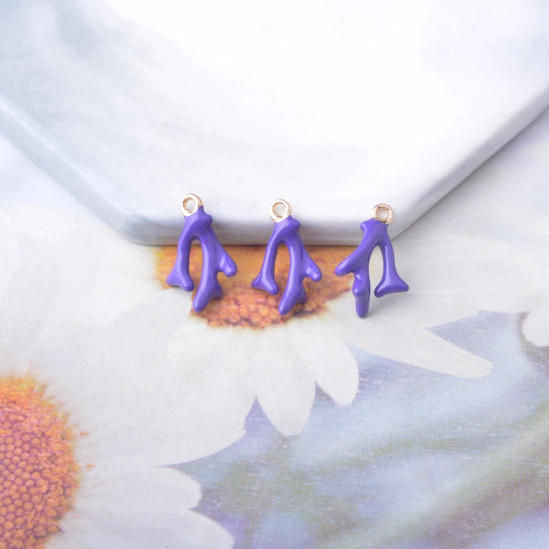 20 Stück doppelseitige Emaille-Korallenanhänger mit Öltropfen-Design für Ohrringe, Halsketten, Armbänder und Schmuckdekorationen – Detail 14