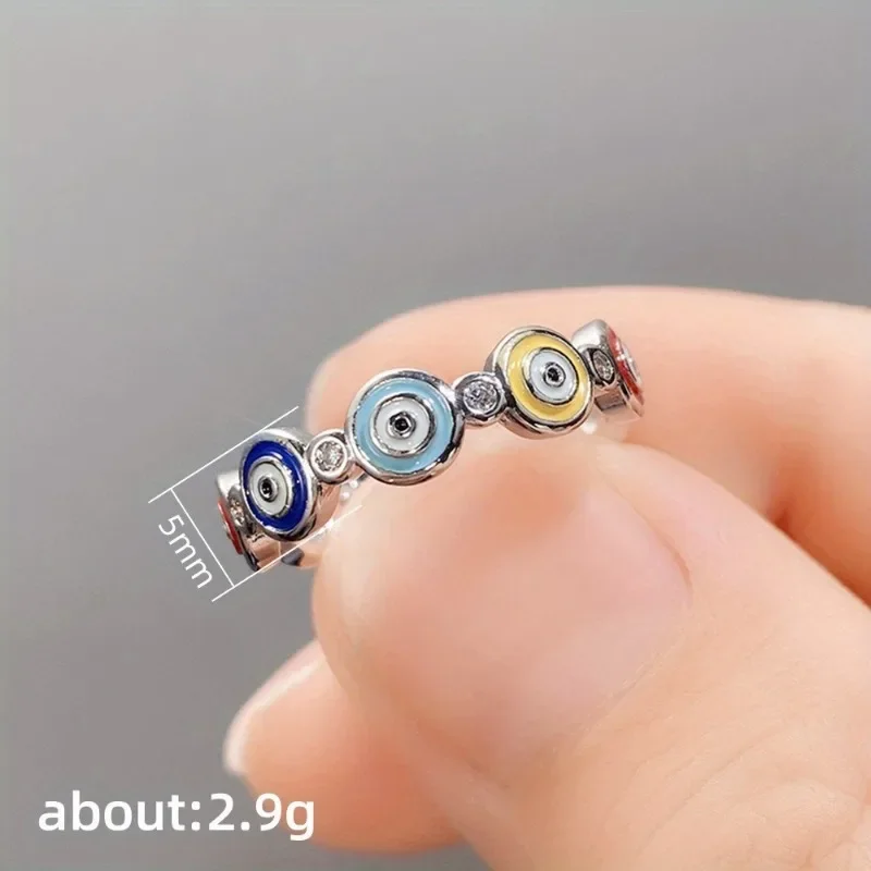 Cincin terang dan berkilau untuk anak perempuan-kubik zirkonia, desain modis, tali dapat disesuaikan, cocok untuk pemakaian sehari-hari, hadiah ulang tahun