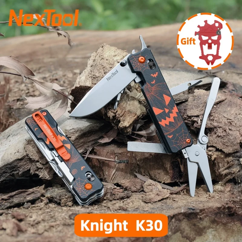 Nextool Knight K30 11-in-1 Multitool Folding Knife EDC Pocket Tool with Scissors Outdoor Survival Gear for Camping Hiking