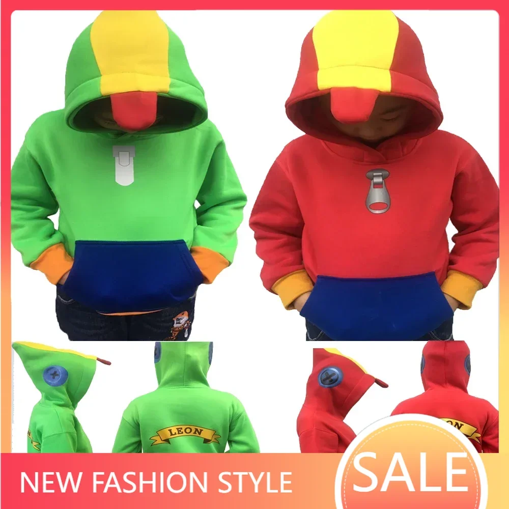 Kids Hoodie Winter Clothes Pullover Hooded Sweatshirt Boys Hot Anime Game Cosplay Coat Clothes Fleece Tops