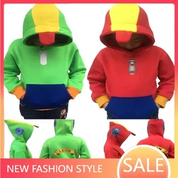 Felpa con cappuccio per bambini Abbigliamento invernale Pullover Felpa con cappuccio Ragazzi Hot Anime Gioco Cosplay Cappotto Abbigliamento Top in pile