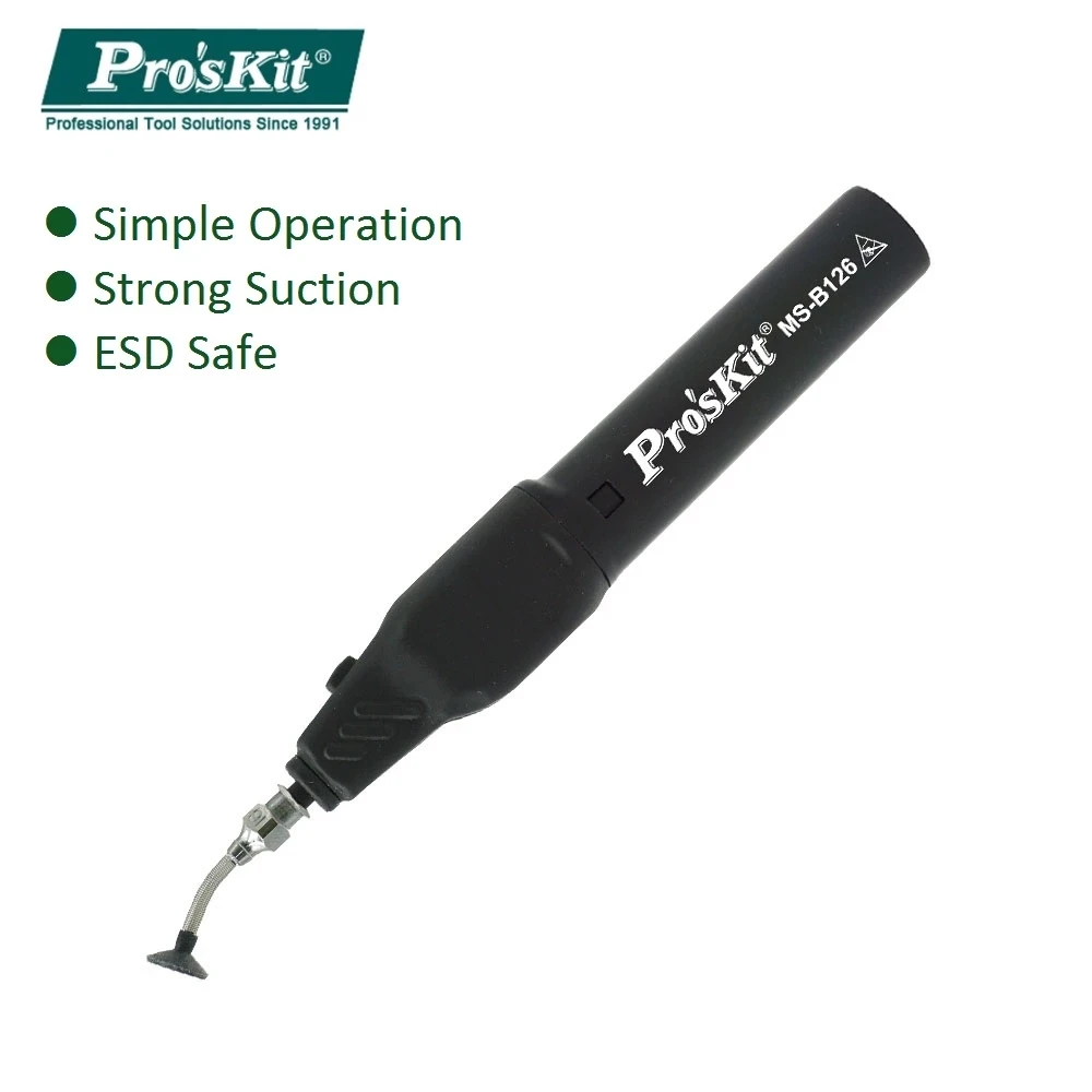 Pro'sKit MS-B126 Elektrische Anti-Statische Saug Stift Industrie Grade Picker Elektronische Teile SMD IC Chip Automatische Vakuum Chuck