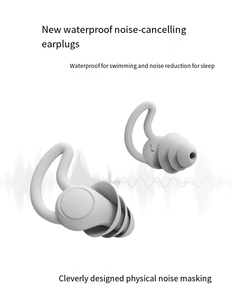 1Pair of Boxed Comfortable Soft Noise Reduction Sound Insulation Swimming Sleep Sports Protection Portable Silicone Earplugs