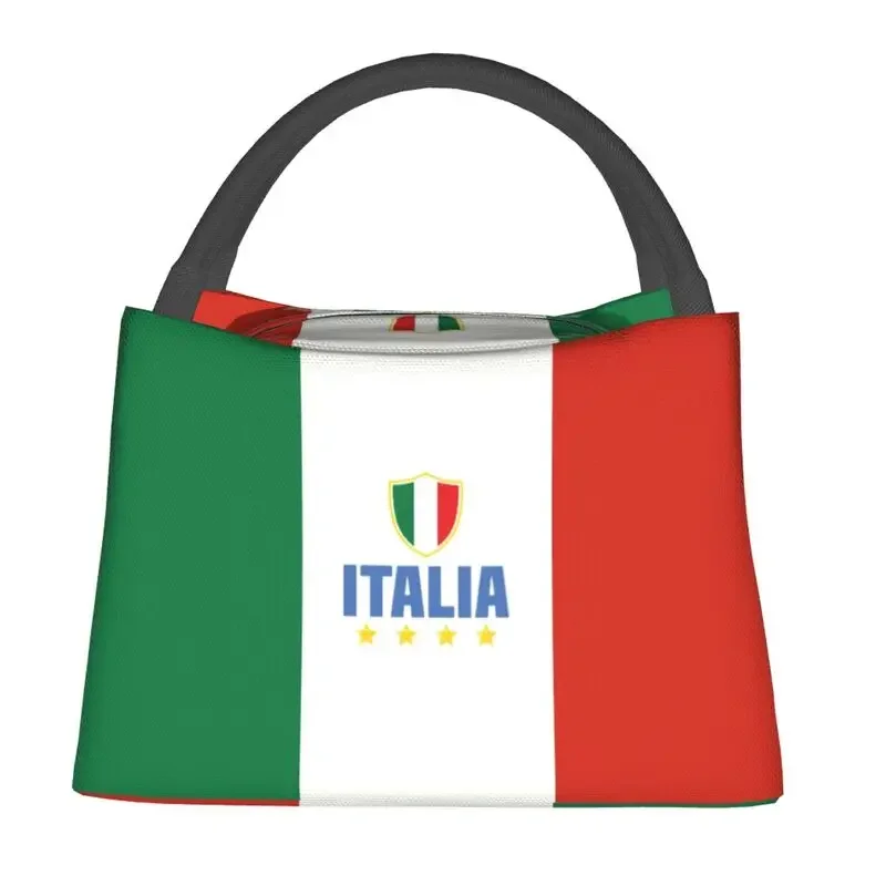 Flag Of Italy Insulated Lunch Bags for Women Portable Thermal Cooler Food Lunch Box Hospital Office