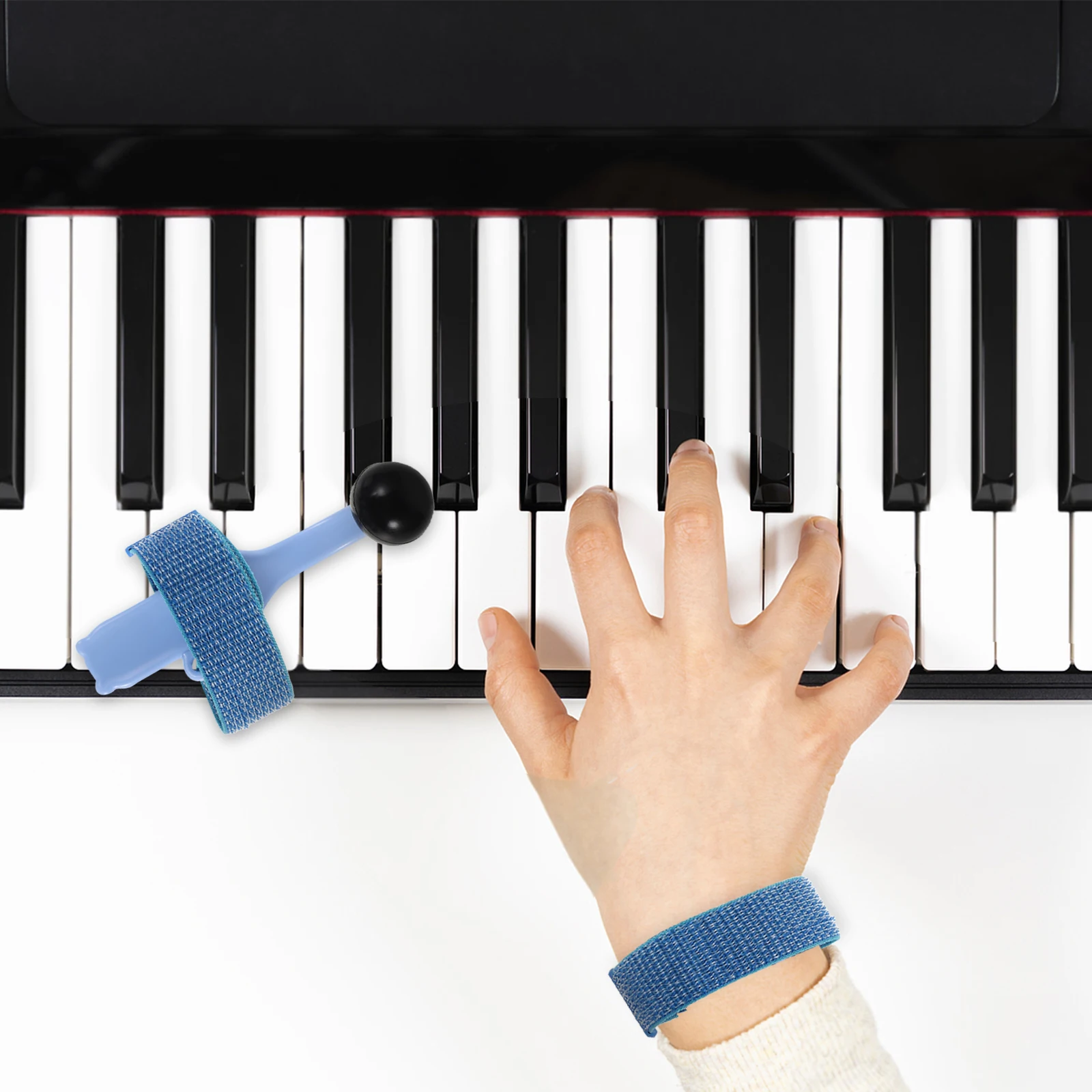 

Piano H Corrector Finger Trainer for Kids Blue Gesture Tool Shape Exercisers Child Training Wrist Support Practice Aid