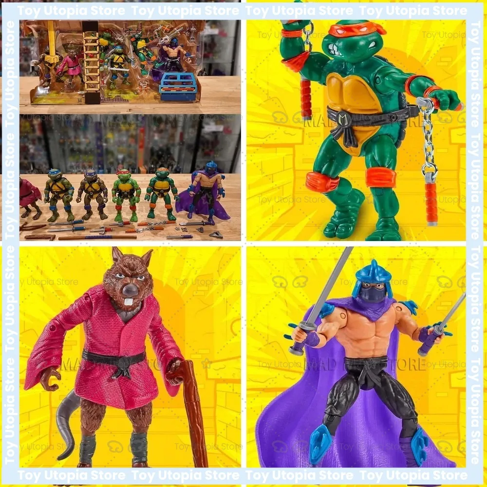 

1988 Remastered Teenage Mutant Ninja Turtles Action Figures, 6-Pack Set - Shredder, Leonardo & More Collectible Models