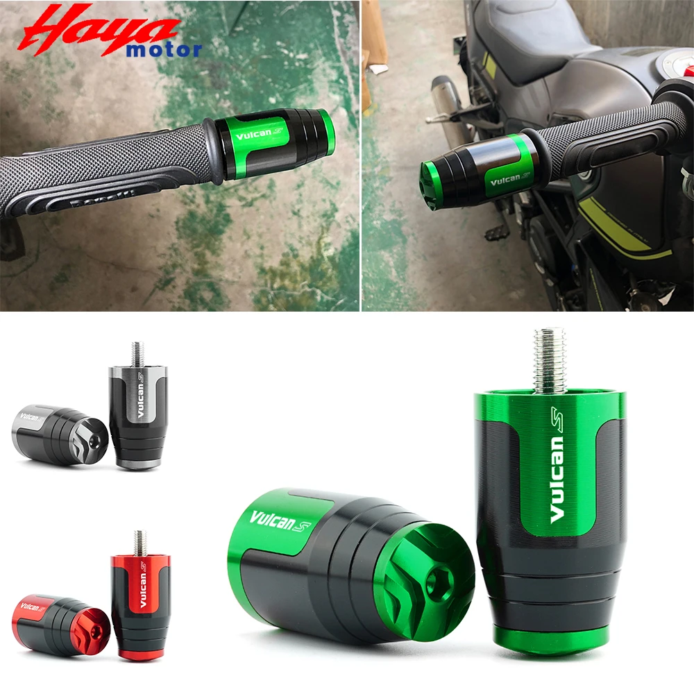 

7/8“ 22MM Motorcycle Handlebar Handle Bar Hand Grips End Cover Cap Plug For Kawasaki Vulcans Vulcan S650 VN650 900 1500 VN S 650