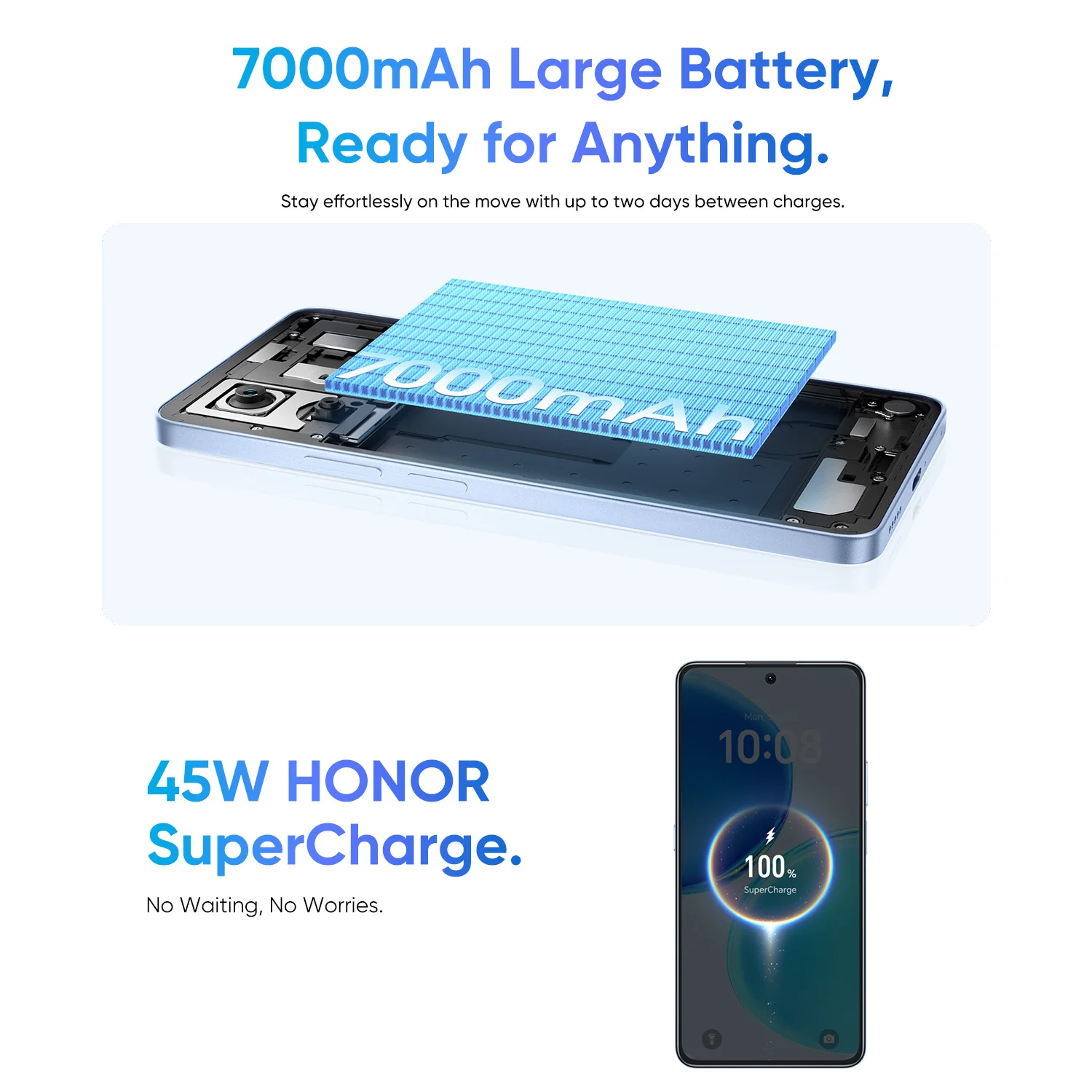 Smartphone HONOR X8d versión EU, Snapdragon 6s 4G Gen 2, pantalla AMOLED de 6.77 pulgadas, batería de 7000 mAh, carga superrápida de 45W, cámara principal de alta definición de 108MP, IP65 5