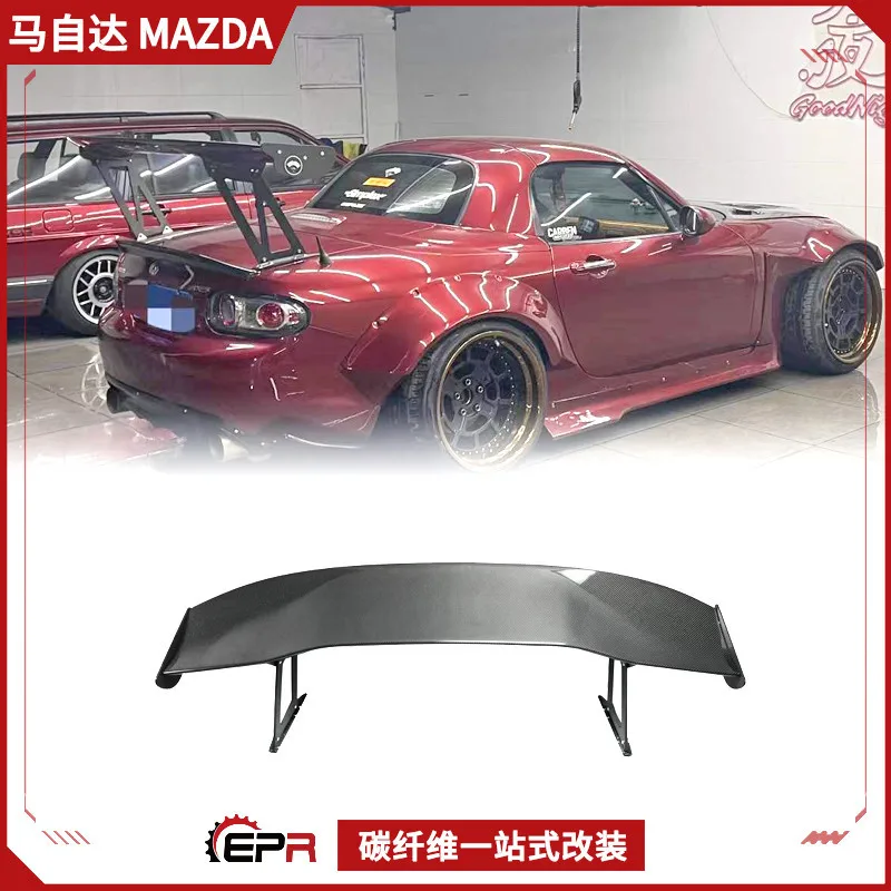 

Подходит для Miata Mazda MX5 NC 09, модификация хвоста из углеродного волокна JS GT, спойлер с фиксированным ветровым крылом