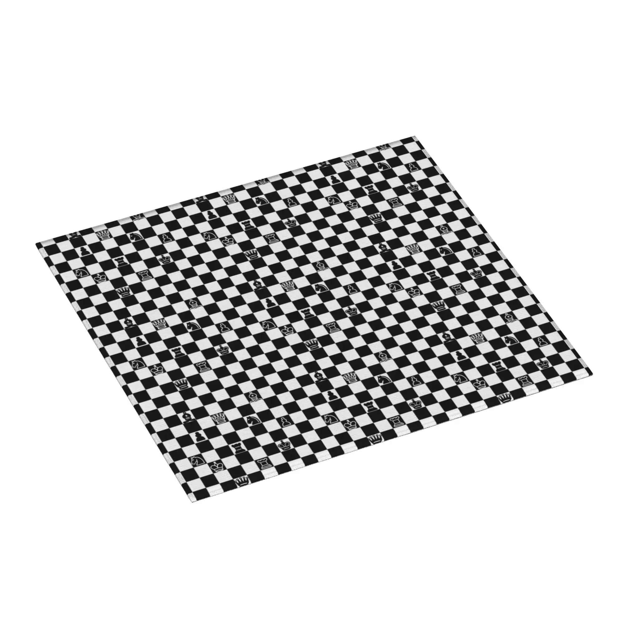 Chess Non Slip Kitchen Counter Protector Mat Barware Tableware Reusable Chessboard Game Bathroom Drying Mat For Kitchen