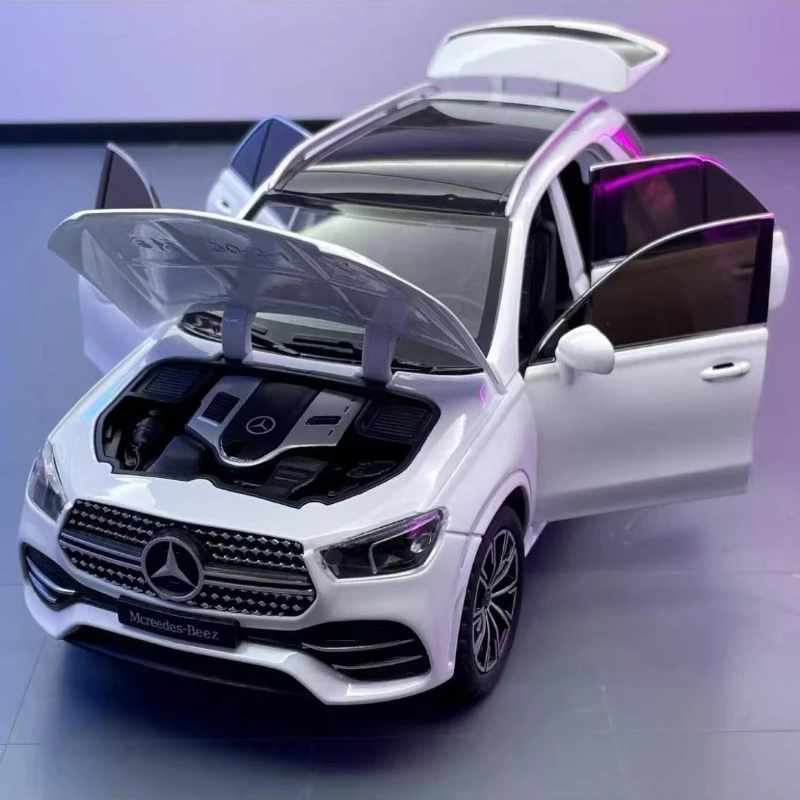 1:24 Mercedes-Benz GLE350 SUV wysoka symulacja odlewany metal Model samochodu ze stopu dźwięk światło wycofać kolekcja zabawki dla dzieci prezenty