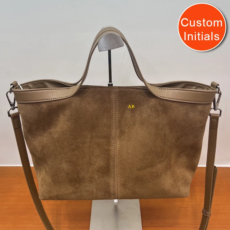 

Custom Initials Genuine Leather Tote Bags For Women Luxury Designer Handbags And Purses 2025 New In Cowhide Top Handle Shoulder