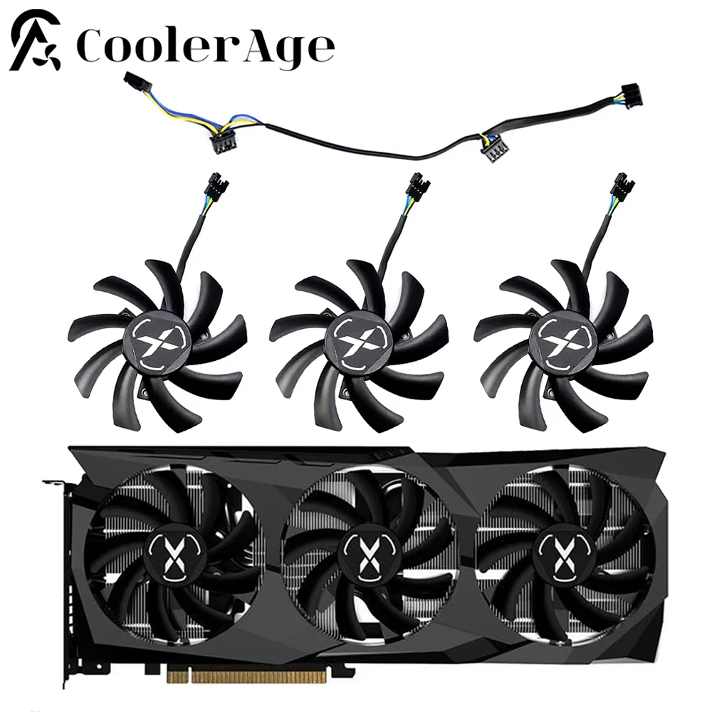 

For XFX RX 6700 XT Speedster SWFT Video Card Fan 85MM T129215SU RX6700XT Replacement Graphics Card GPU Fan