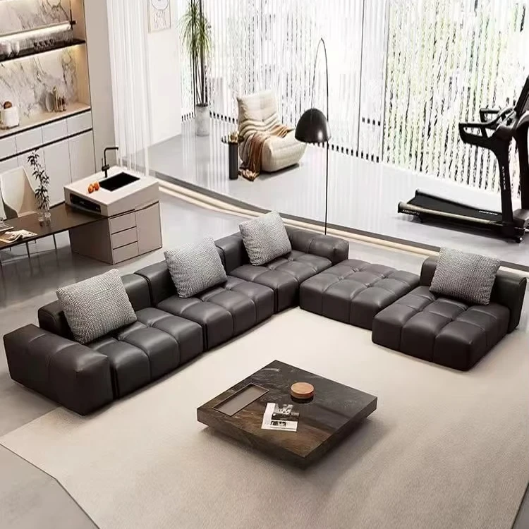 

@！Low Price Wholesale Modular Pixel Sofa Set High Fashion Genuine Leather Furniture for Hotels and Villas Luxury Living Room