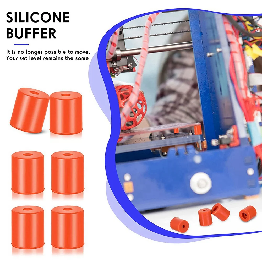 12 قطعة أجزاء طابعة حرارية ثلاثية الأبعاد سيليكون التسوية الصلبة السرير جبل مقاومة للحرارة متوافق مع CR-10 أندر 3 ربط غني