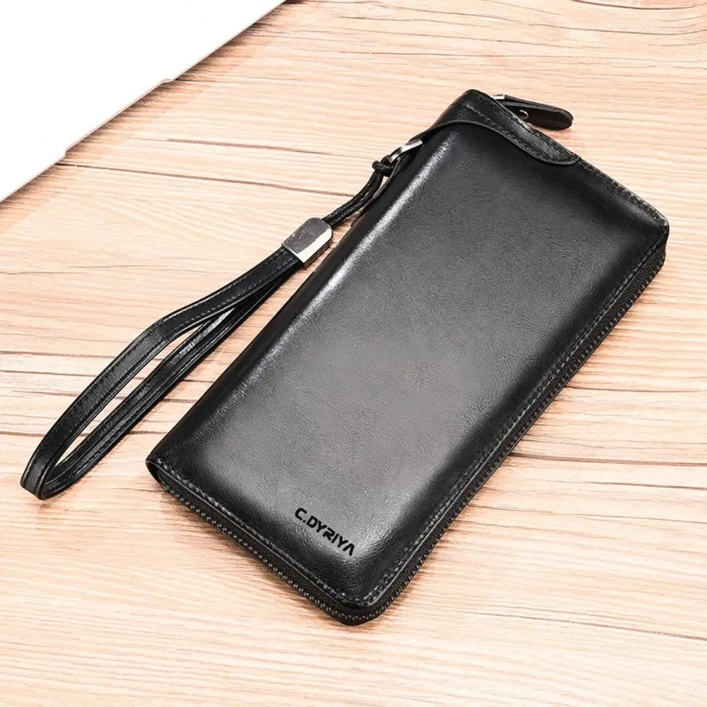 Elegant Purse Long Zipper Wallet Large Capacity Card Brand Business Clutch Bag Coin Purse ID Card Holder Men