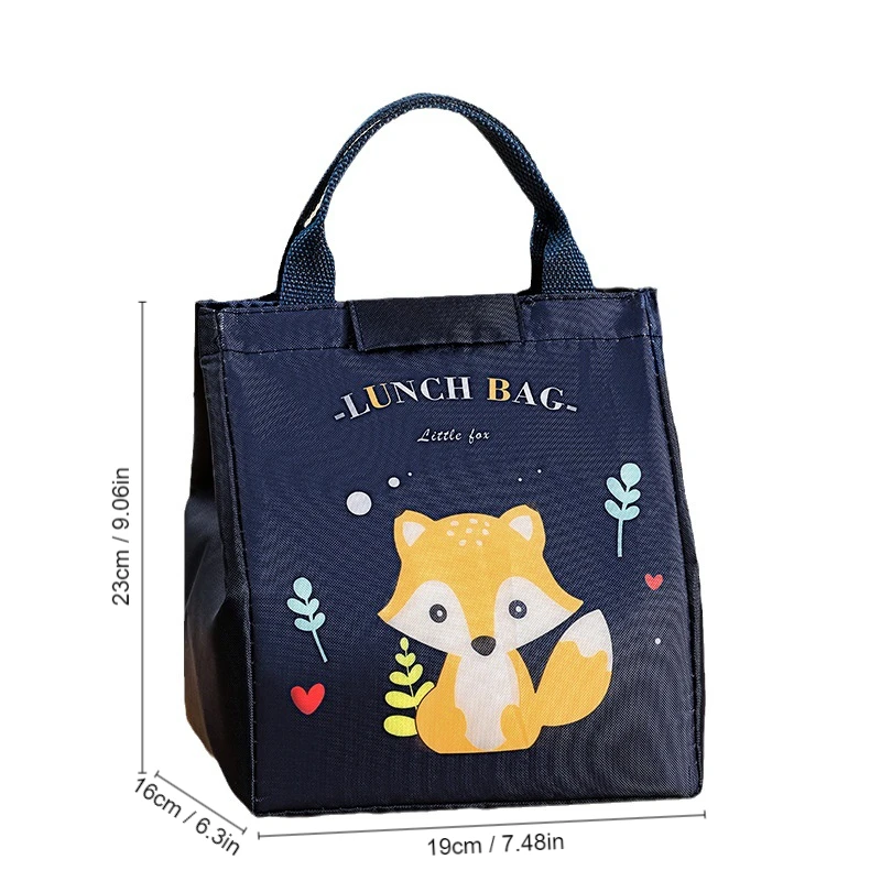 Sac à déjeuner isolant de dessin animé pour enfants, pochette à Bento pour étudiants, boîte à déjeuner thermique Portable en aluminium, sacs de stockage des aliments pour pique-nique