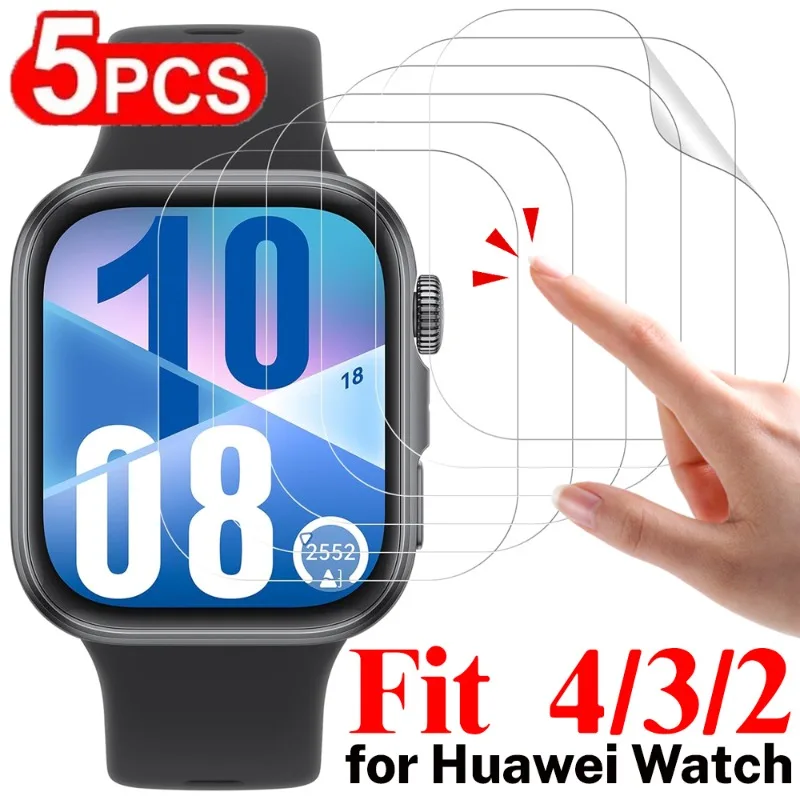 

Защитная пленка для экрана Huawei Watch Fit 4/3/2, прозрачная гидрогелевая пленка из ТПУ с защитой от царапин для Huawei Fit 4 3 2, защитные аксессуары