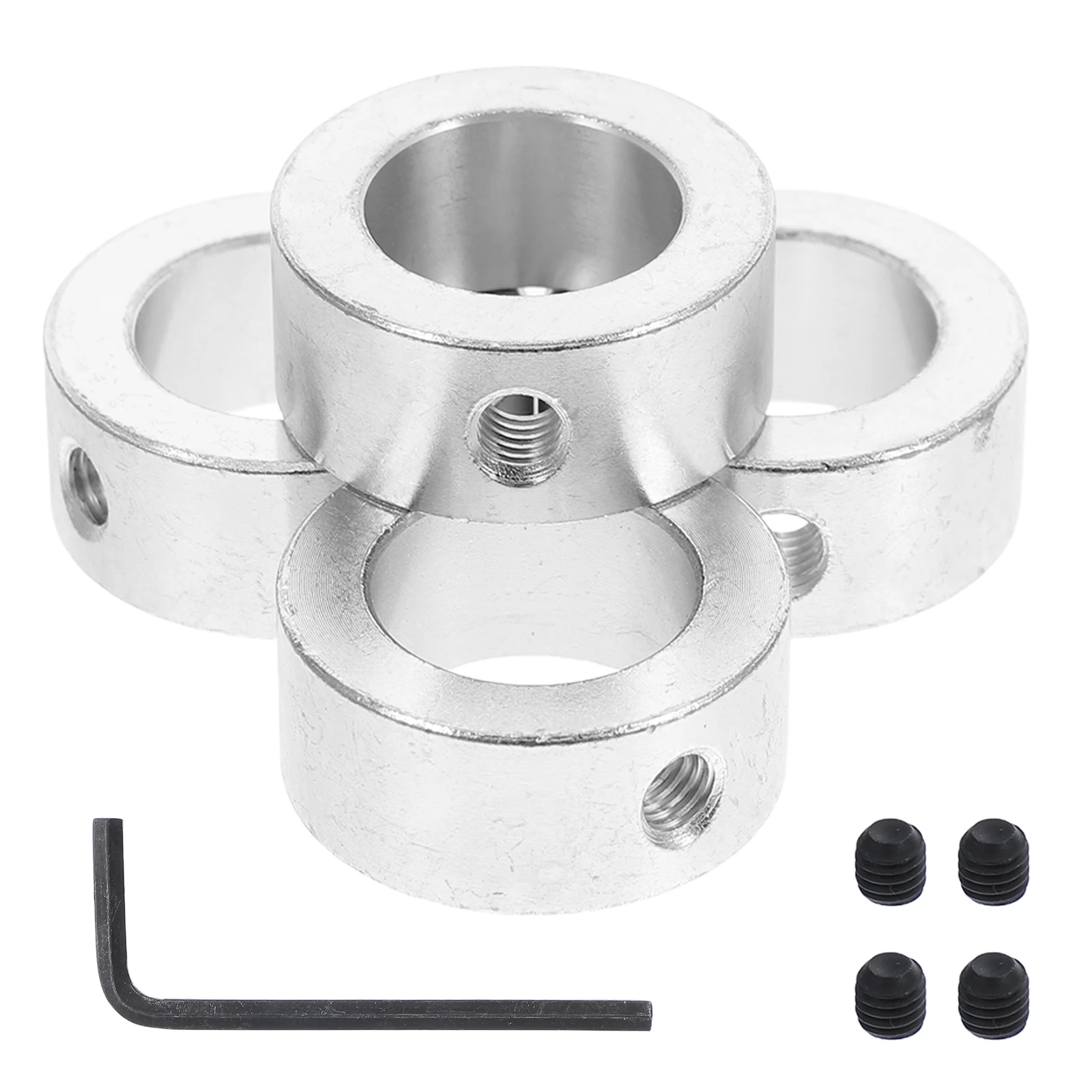 

1 Set Steel Screw Lock Collar Galvanized Shaft Retaining Ring With Hex Wrench For Drive Shaft Installation Tools Motor Base